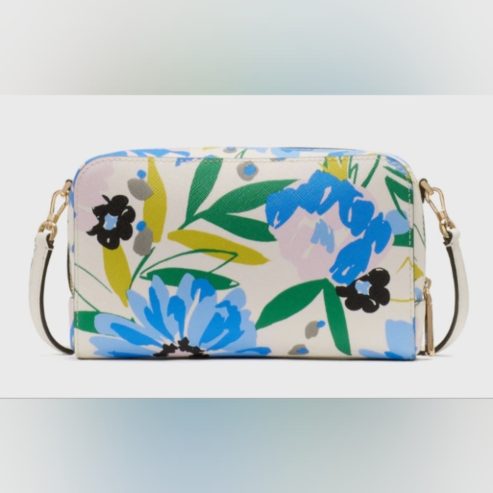 NWT Kate Spade Crossbody Bag - Vibrant Blue Floral - MSRP $259 - Picture 3 of 12